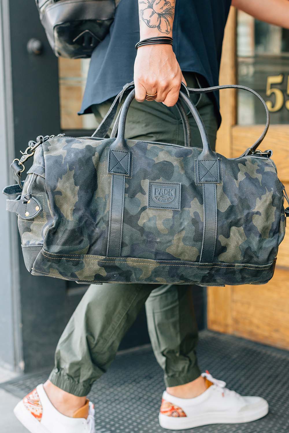 Polo Ralph Lauren Camouflage-Print Leather Duffel Bag  Mens leather bag,  Leather duffle bag men, Leather duffel